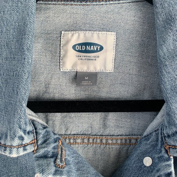Old Navy  |   100% cotton Jean Jacket Vest size M Women's - Picture 6 of 14